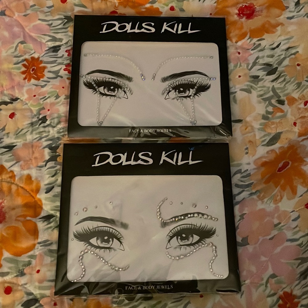 Dolls Kill Face & Body Jewels, Eye Stickers, Face Jewels, Face Gems